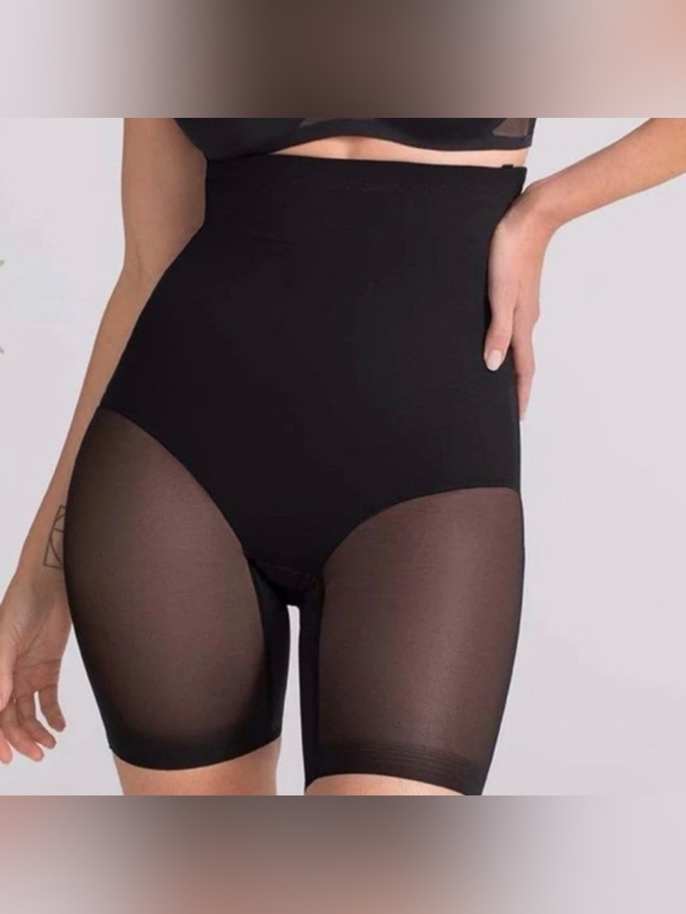 Honeylove SuperPower‎ Short Shapewear Size L Black Vamp  Smoothing Sculpt